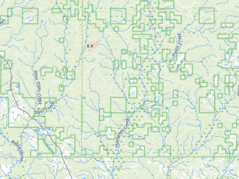 Radar-estimated hail-size map of the storm over Richton, MS on Jun 1, 2026