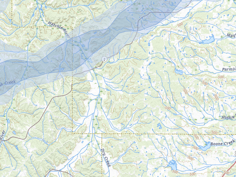 NEXRAD radar-signature map of the hail over Rienzi, MS