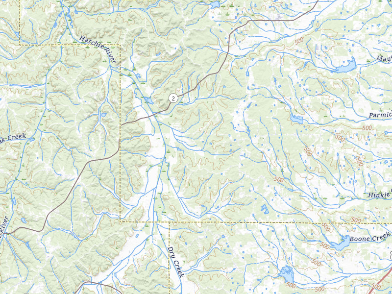 Radar-estimated hail-size map of the storm over Rienzi, MS on Jul 1, 2026