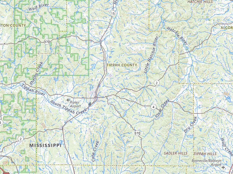 NEXRAD radar-signature map of the hail storm over Ripley, MS on Apr 28, 2026
