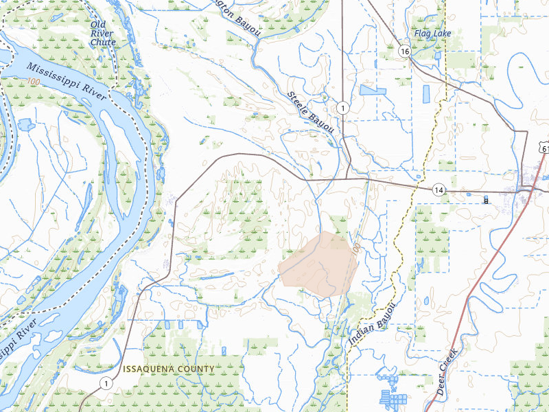 Radar-estimated hail-size map of the storm over Rolling Fork, MS on Apr 24, 2026