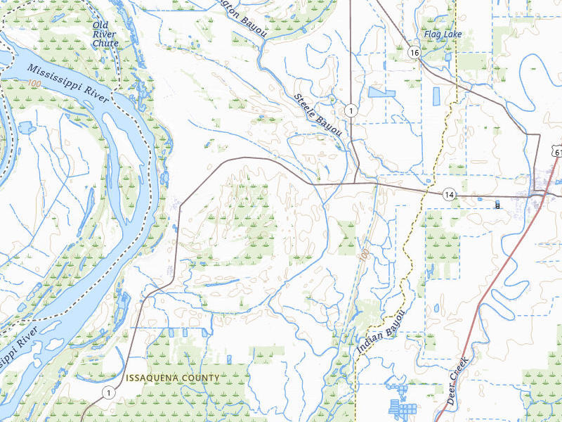 Radar-estimated hail-size map of the storm over Rolling Fork, MS on May 22, 2026