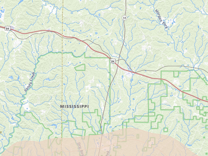 Radar-estimated hail-size map of the storm over Roxie, MS