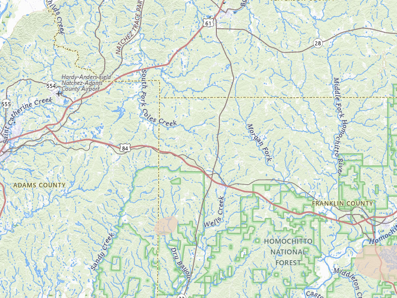 Radar-estimated hail-size map of the storm over Roxie, MS on Jun 1, 2026