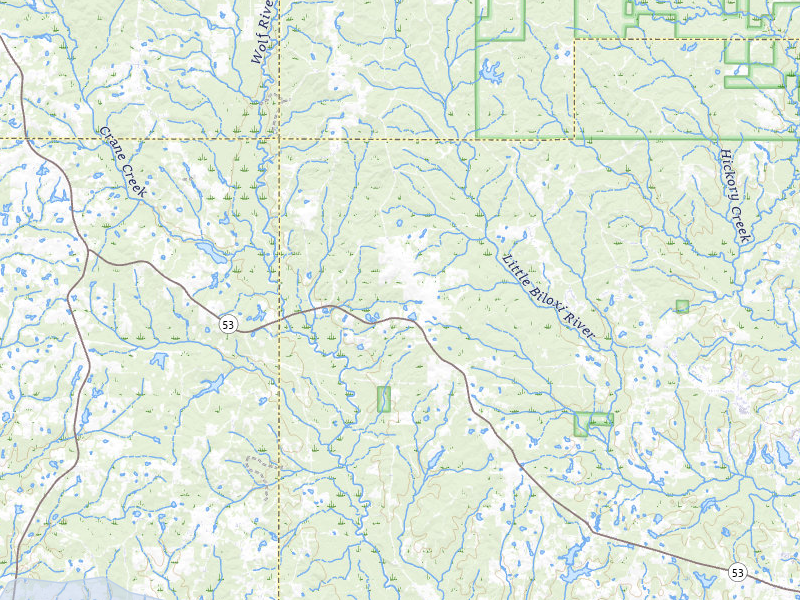 NEXRAD radar-signature map of the hail over Saucier, MS