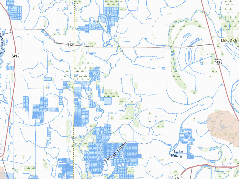 Radar-estimated hail-size map of the storm over Schlater, MS on Jul 29, 2026