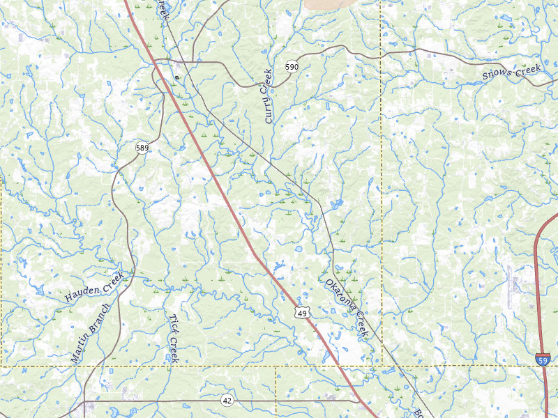 Radar-estimated hail-size map of the storm over Seminary, MS on Apr 26, 2026