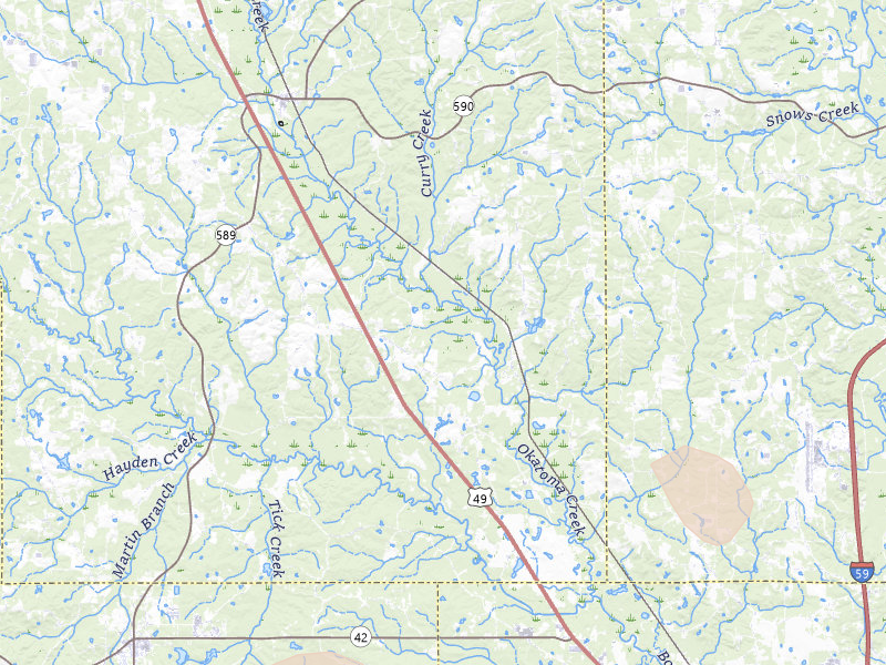Radar-estimated hail-size map of the storm over Seminary, MS on Jun 1, 2026