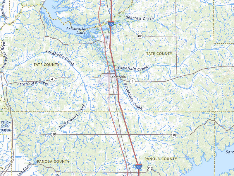 Radar-estimated hail-size map of the storm over Senatobia, MS on Jul 1, 2026