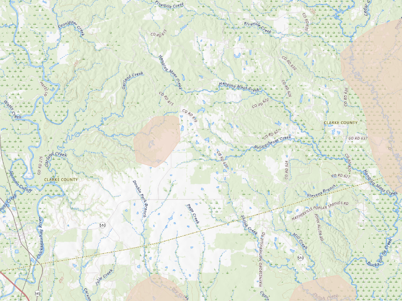 Radar-estimated hail-size map of the storm over Shubuta, MS