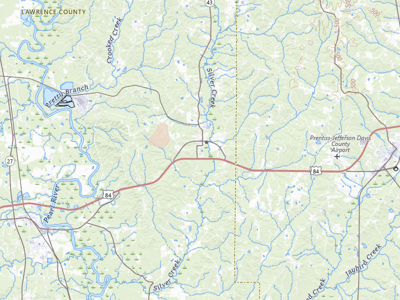 Radar-estimated hail-size map of the storm over Silver Creek, MS on Jan 9, 2026