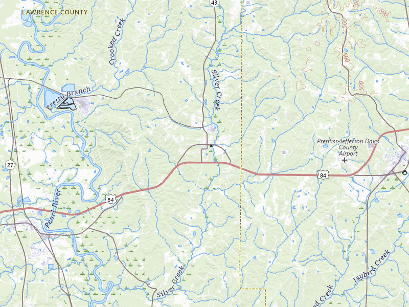 Radar-estimated hail-size map of the storm over Silver Creek, MS on Apr 29, 2026