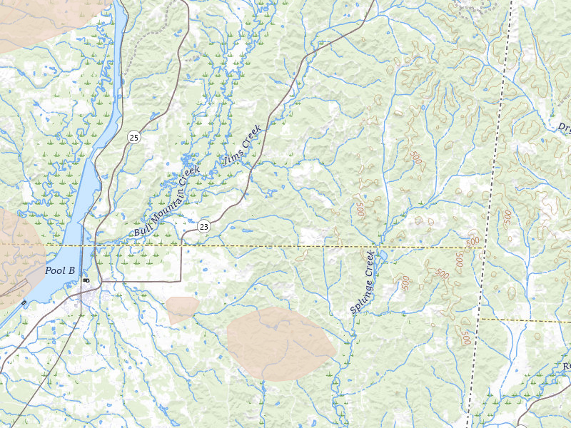 Radar-estimated hail-size map of the storm over Smithville, MS on Feb 26, 2026
