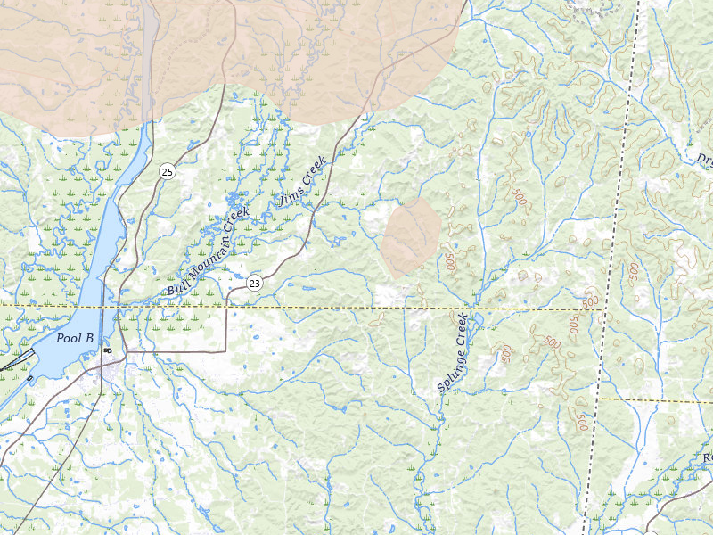 Radar-estimated hail-size map of the storm over Smithville, MS on Jul 9, 2026