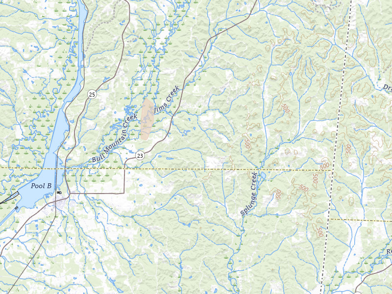 Radar-estimated hail-size map of the storm over Smithville, MS on Aug 8, 2026