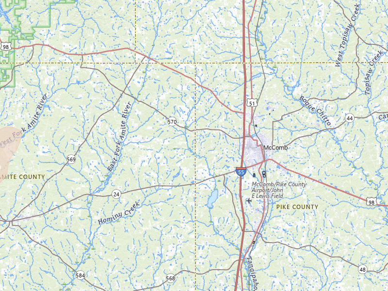 Radar-estimated hail-size map of the storm over Summit, MS on Mar 7, 2026