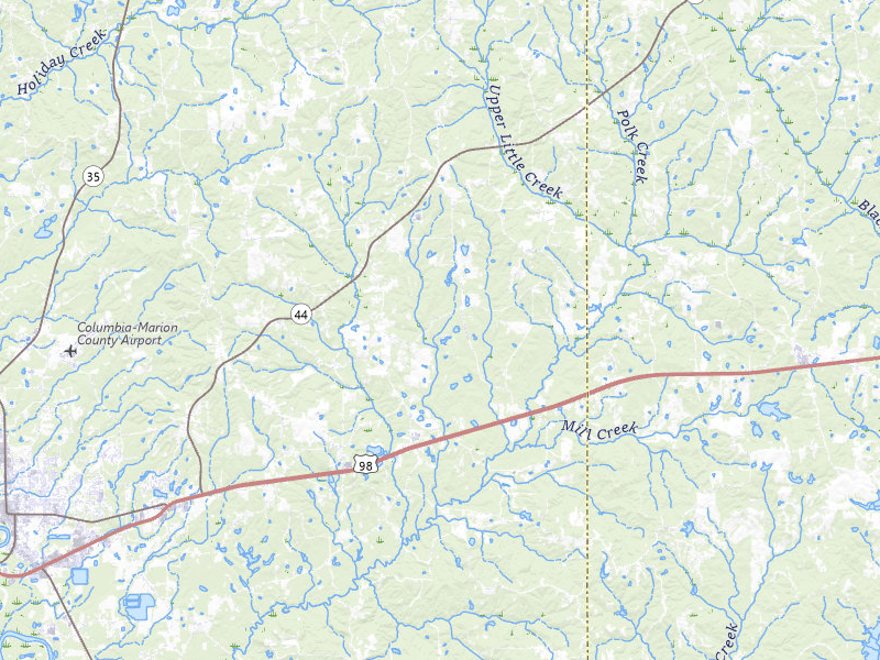 Radar-estimated hail-size map of the storm over Sumrall, MS on Jun 1, 2026