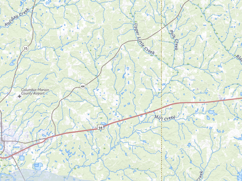 NEXRAD radar-signature map of the hail storm over Sumrall, MS on Jul 5, 2026