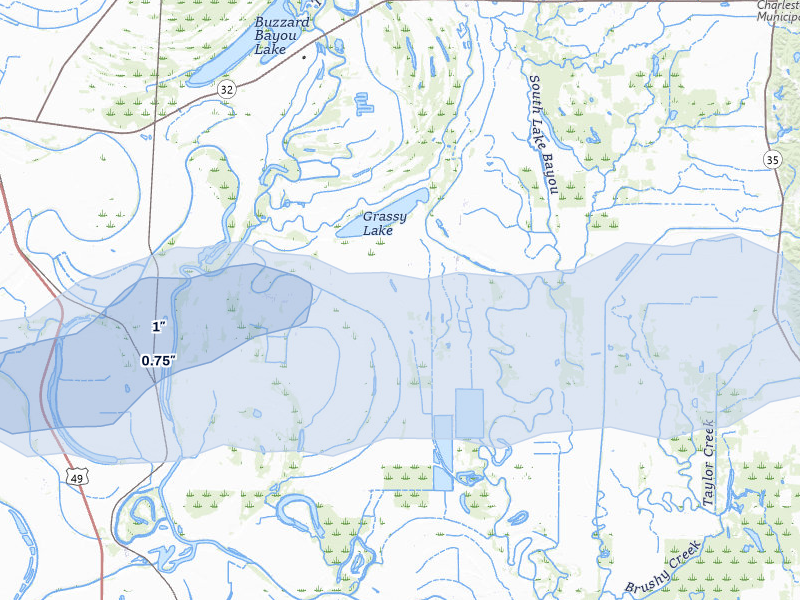 NEXRAD radar-signature map of the hail storm over Tippo, MS on Apr 27, 2026