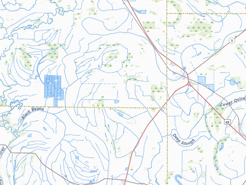 Radar-estimated hail-size map of the storm over Tutwiler, MS on Jul 1, 2026