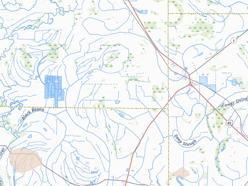 Radar-estimated hail-size map of the storm over Tutwiler, MS on Jul 2, 2026