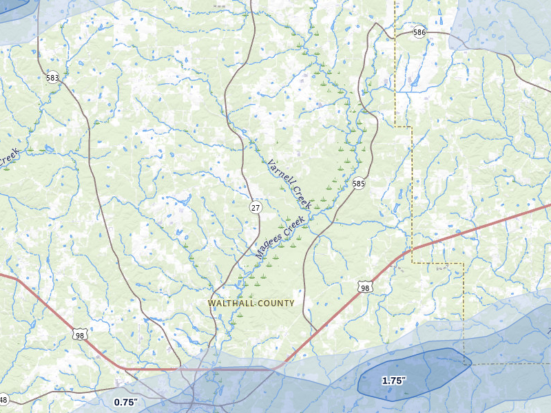 NEXRAD radar-signature map of the hail storm over Tylertown, MS on May 6, 2026