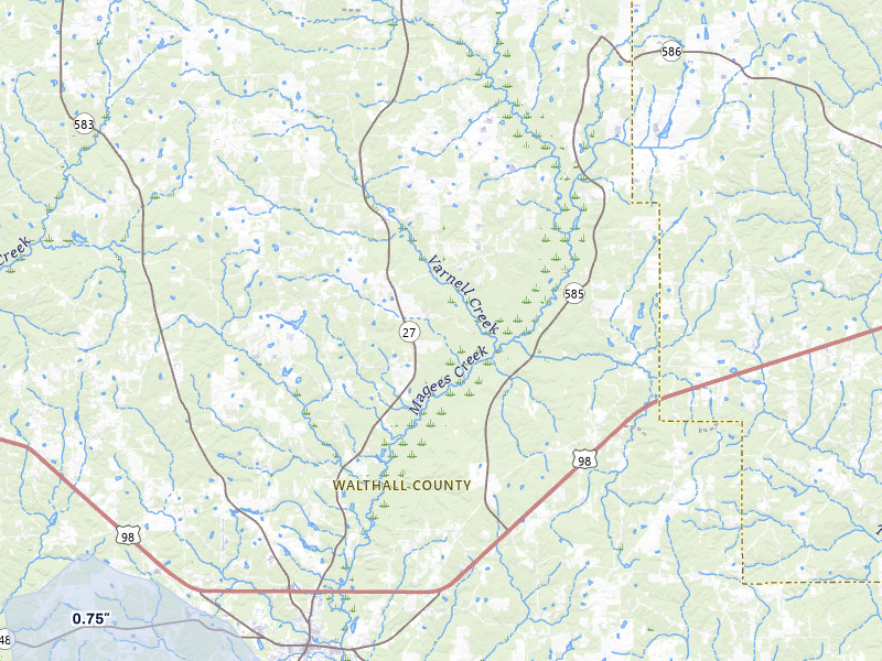 NEXRAD radar-signature map of the hail storm over Tylertown, MS on Jul 1, 2026