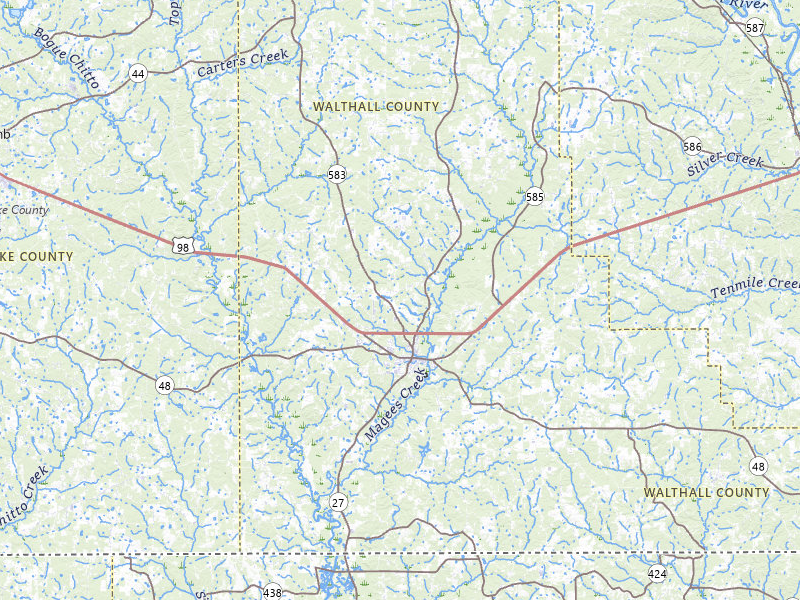 Radar-estimated hail-size map of the storm over Tylertown, MS on Jul 5, 2026