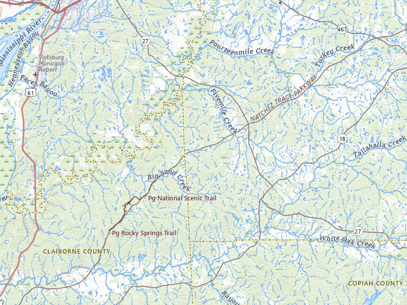 Radar-estimated hail-size map of the storm over Utica, MS on Jul 1, 2026