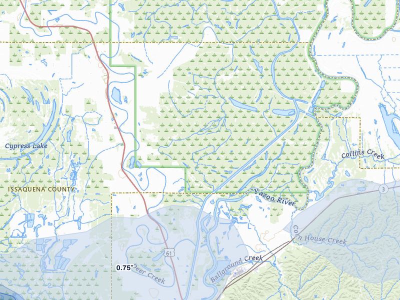 NEXRAD radar-signature map of the hail storm over Valley Park, MS on Apr 28, 2026