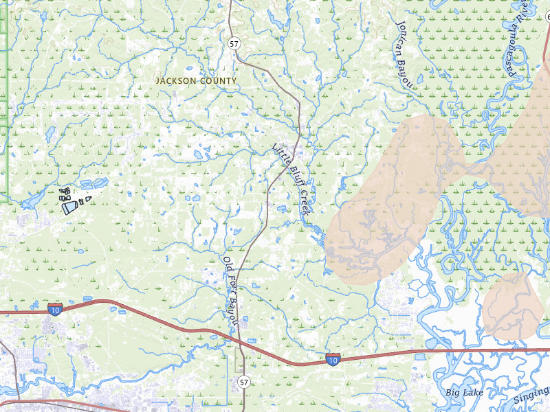 Radar-estimated hail-size map of the storm over Vancleave, MS on Jun 30, 2026