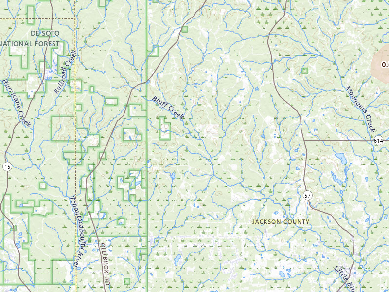 Radar-estimated hail-size map of the storm over Vancleave, MS on Jul 19, 2026