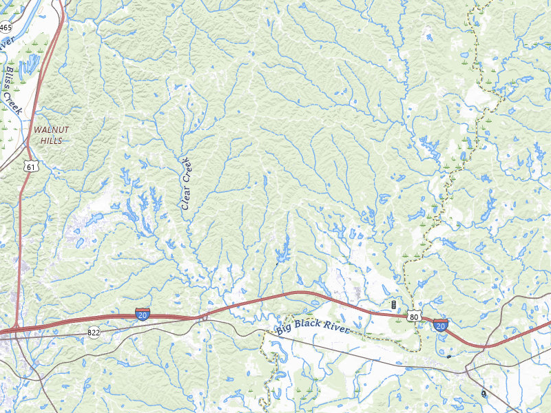 NEXRAD radar-signature map of the hail storm over Vicksburg, MS on Apr 28, 2026