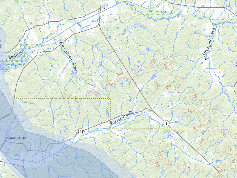 NEXRAD radar-signature map of the hail over Water Valley, MS