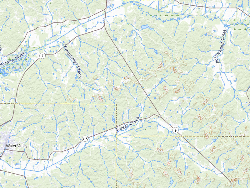 Radar-estimated hail-size map of the storm over Water Valley, MS on Mar 31, 2026