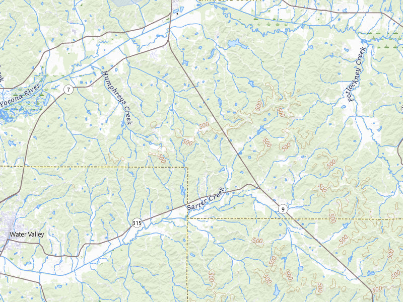 NEXRAD radar-signature map of the hail over Water Valley, MS