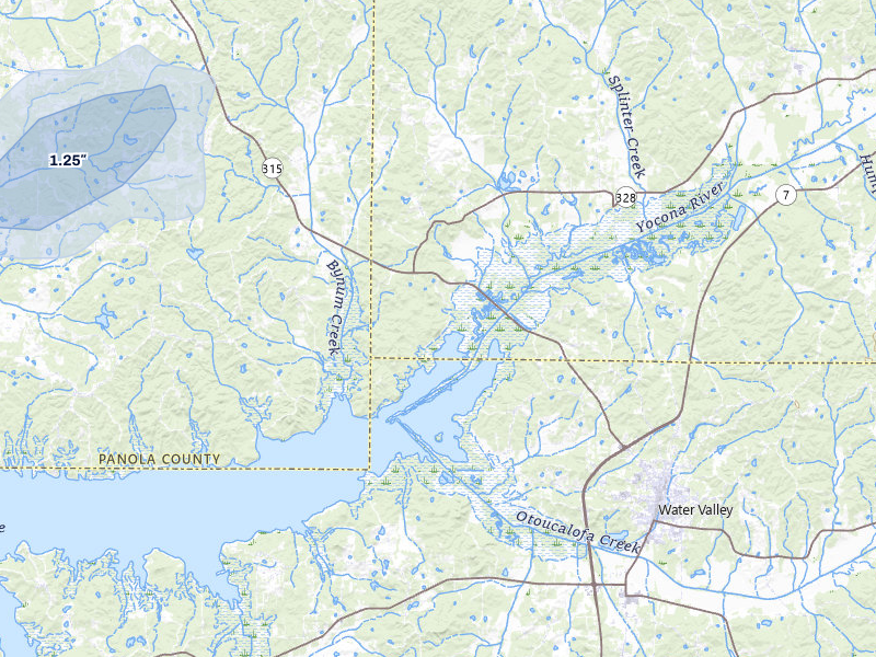 NEXRAD radar-signature map of the hail storm over Water Valley, MS on Sep 3, 2026