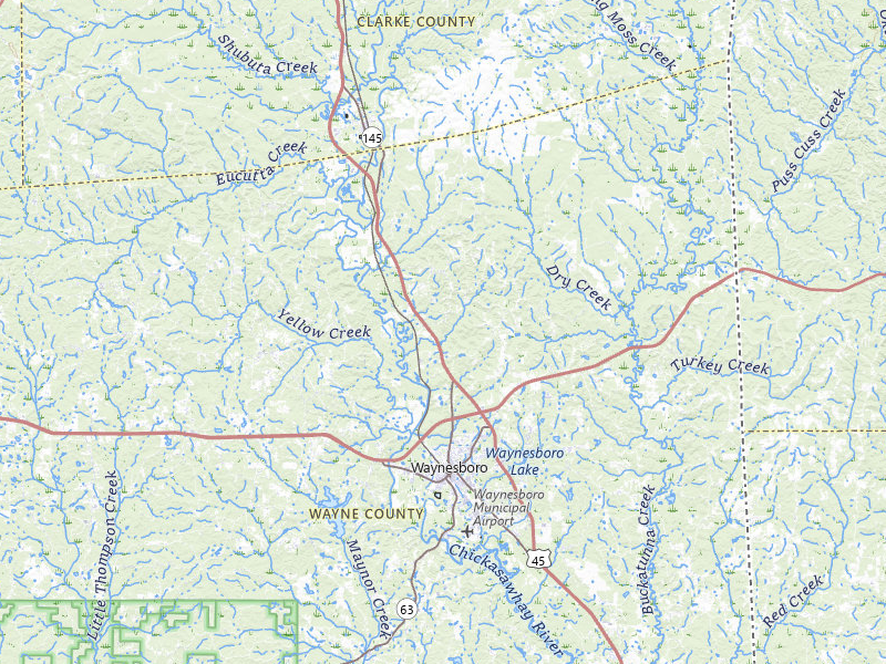 NEXRAD radar-signature map of the hail storm over Waynesboro, MS on Aug 8, 2026