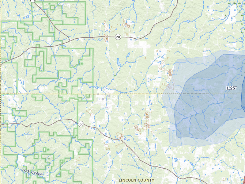NEXRAD radar-signature map of the hail storm over Wesson, MS on Sep 8, 2026