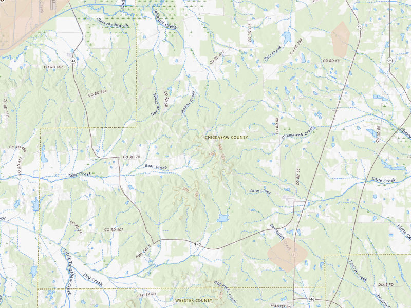 Radar-estimated hail-size map of the storm over Woodland, MS