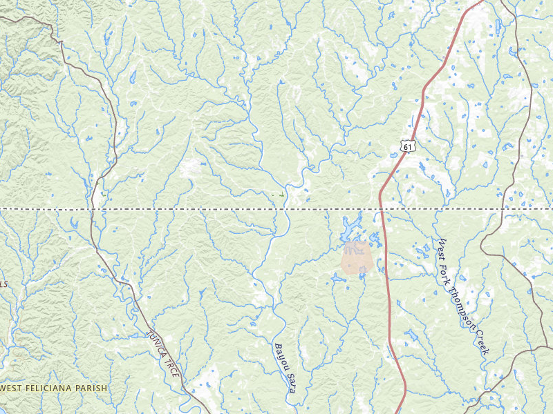 Radar-estimated hail-size map of the storm over Woodville, MS on Sep 4, 2026