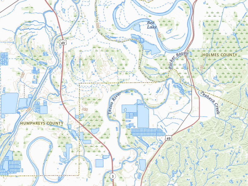NEXRAD radar-signature map of the hail storm over Yazoo City, MS on Apr 28, 2026