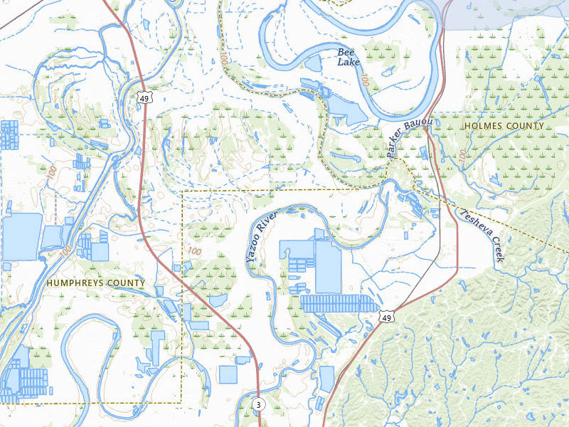 NEXRAD radar-signature map of the hail storm over Yazoo City, MS on May 8, 2026