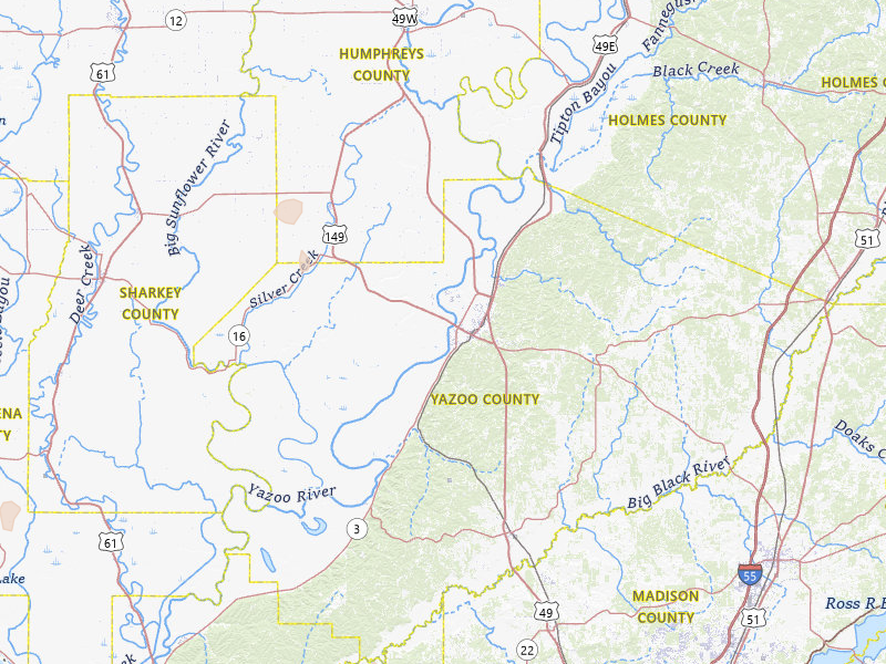 Radar-estimated hail-size map of the storm over Yazoo City, MS on Jun 19, 2026