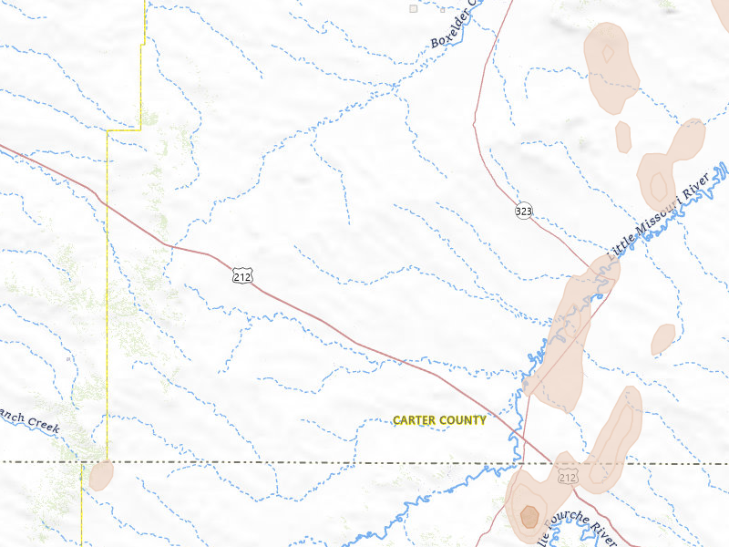 Radar-estimated hail-size map of the storm over Alzada, MT on May 30, 2026