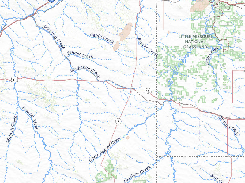 Radar-estimated hail-size map of the storm over Baker, MT