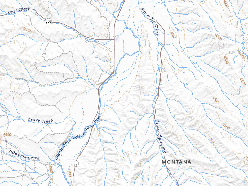 Radar-estimated hail-size map of the storm over Belfry, MT on Jul 10, 2026