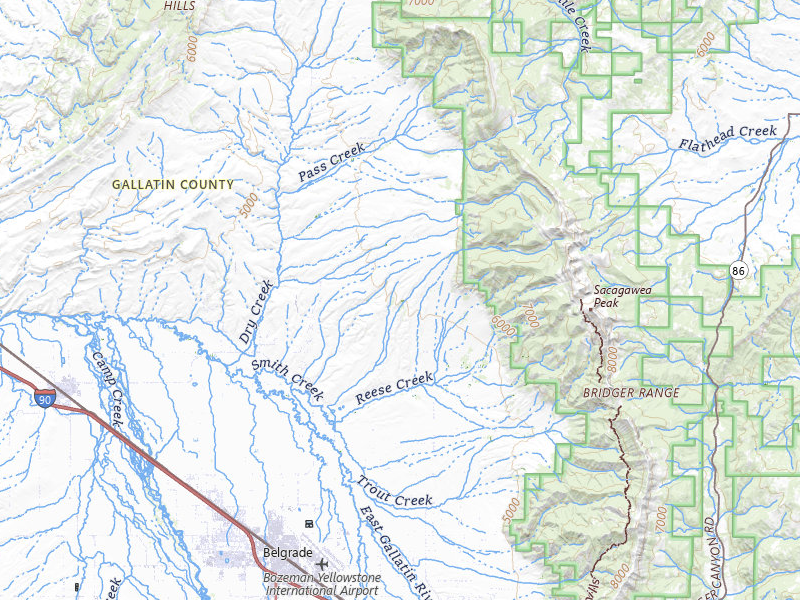 Radar-estimated hail-size map of the storm over Belgrade, MT on May 28, 2026