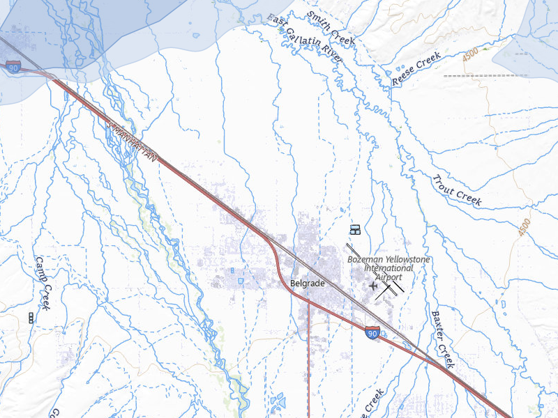 NEXRAD radar-signature map of the hail storm over Belgrade, MT on Jul 8, 2026
