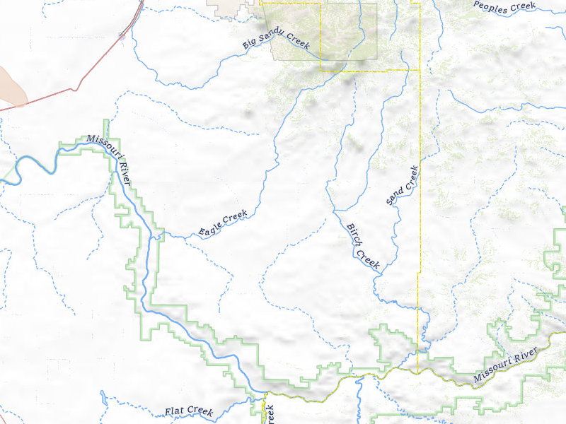 Radar-estimated hail-size map of the storm over Big Sandy, MT on Jun 12, 2026